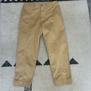 Alex Mill High Waisted Cropped Khaki Pants